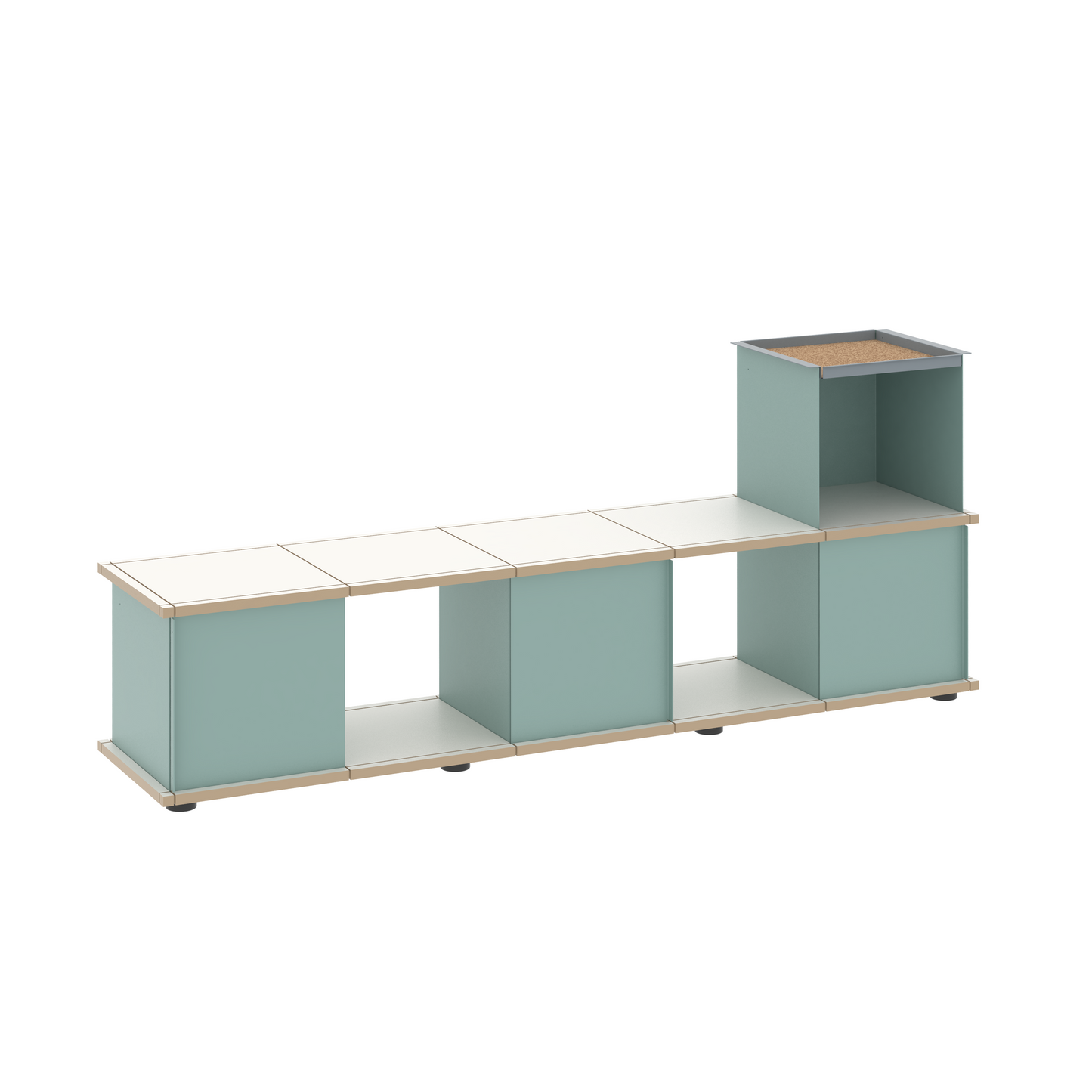 YU BENCH 5x1 / MDF white
