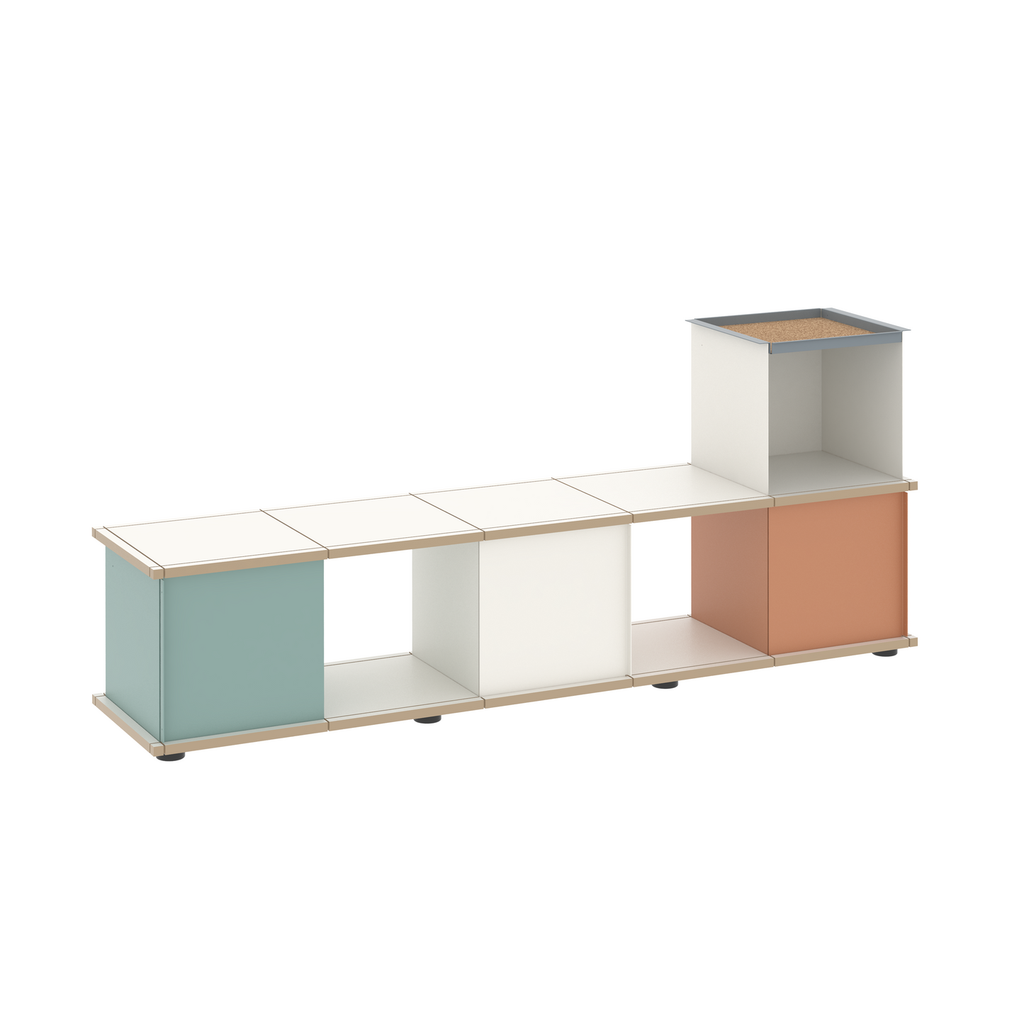 YU BENCH 5x1 / MDF white