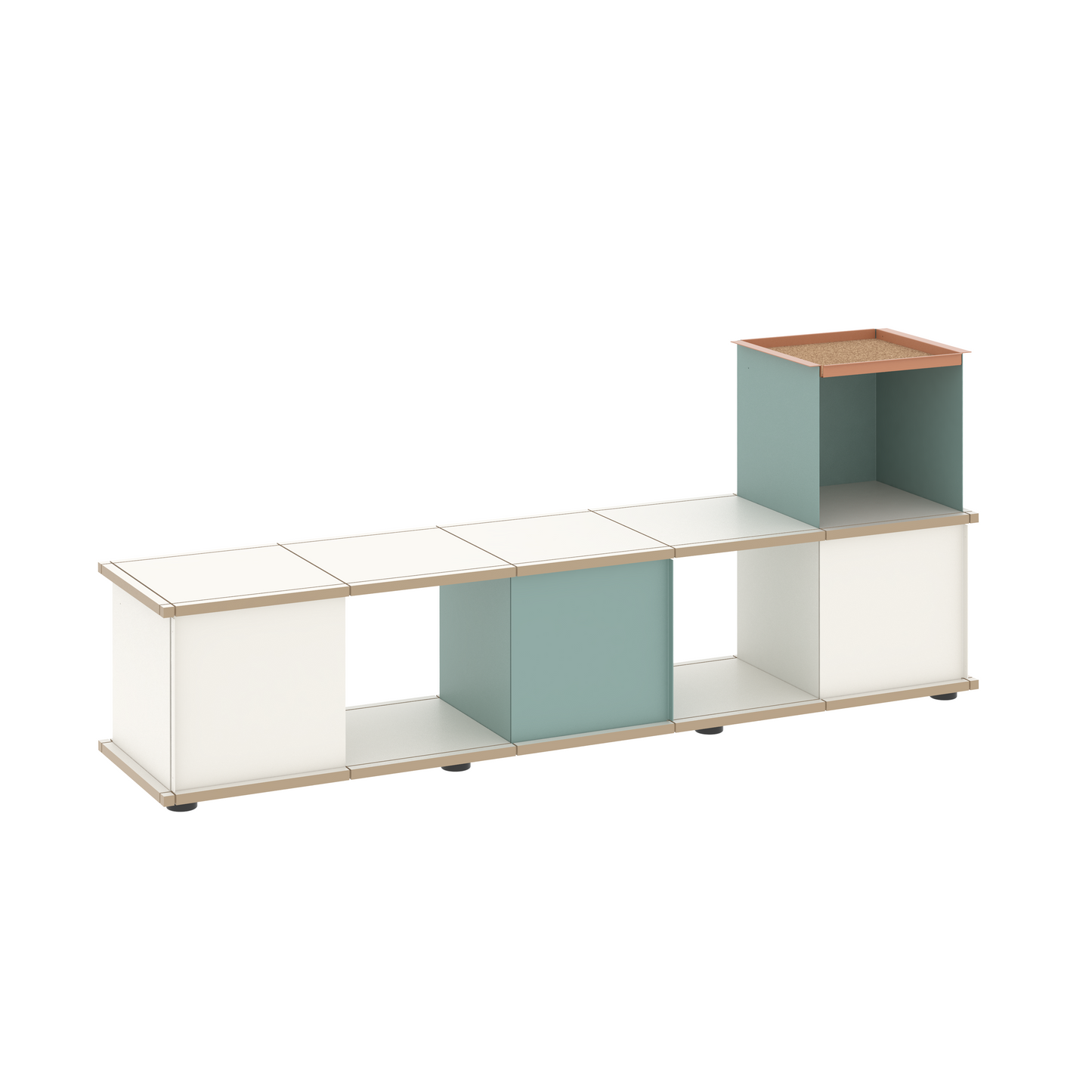 YU BENCH 5x1 / MDF white