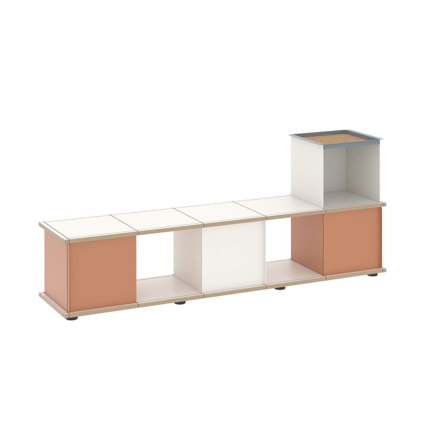 YU BENCH 5x1 / MDF white