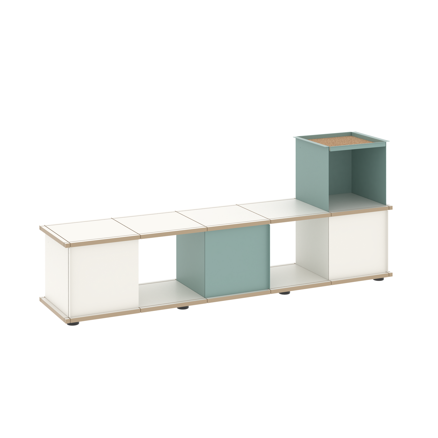 YU BENCH 5x1 / MDF white