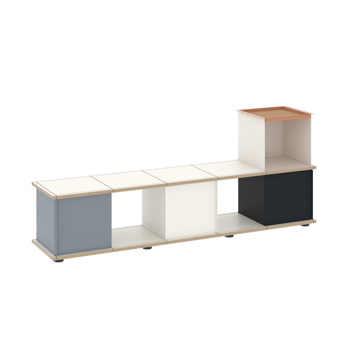 YU BENCH 5x1 / MDF white