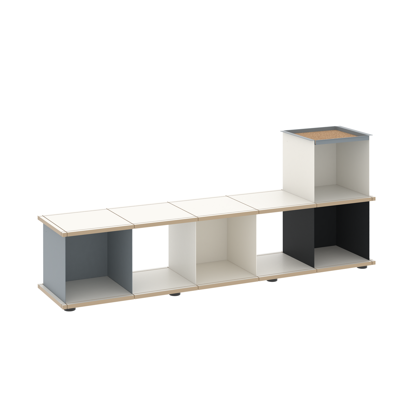 YU BENCH 5x1 / MDF white