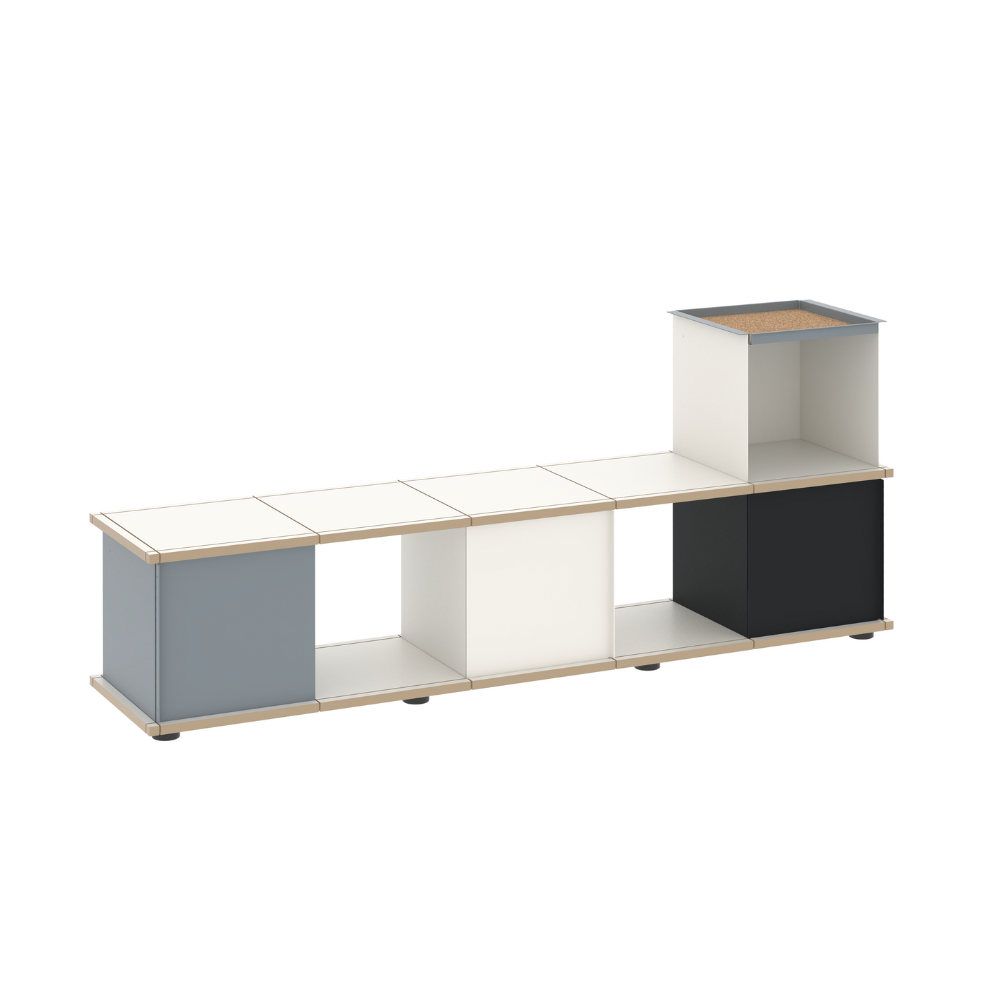 YU BENCH 5x1 / MDF white