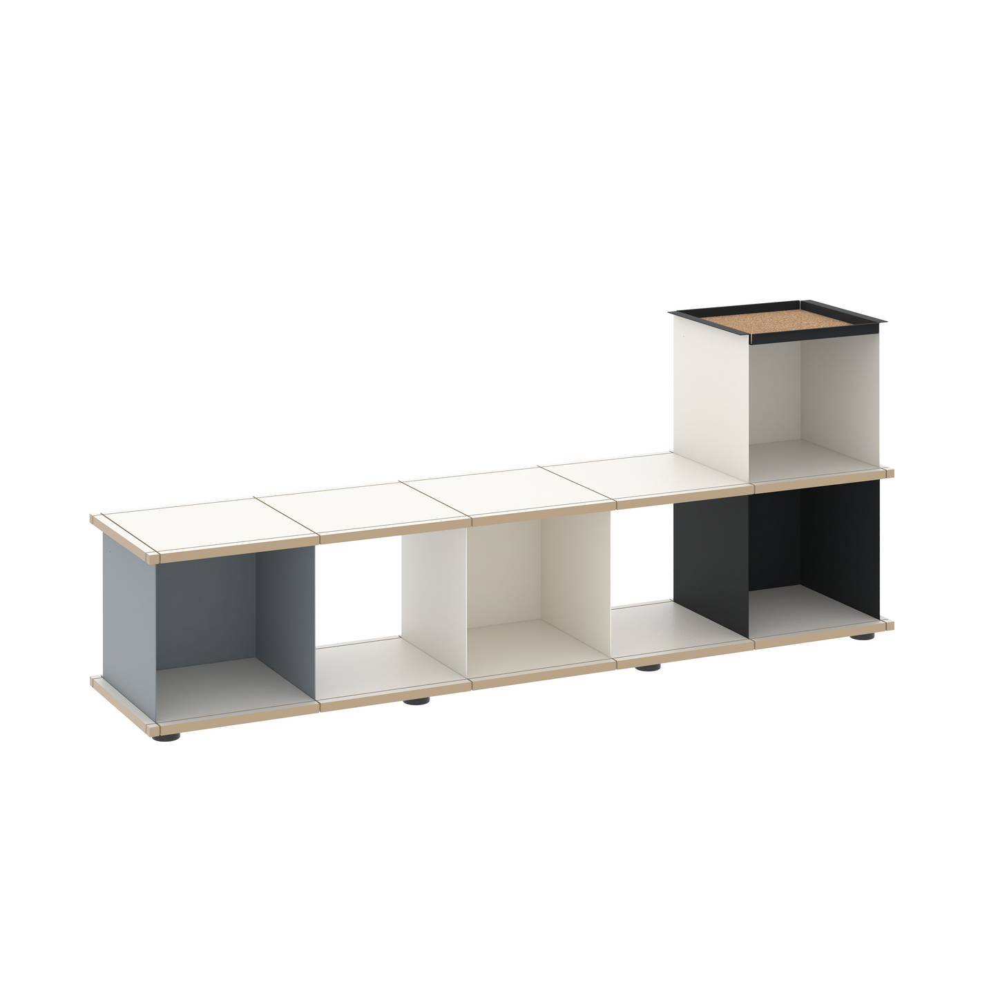 YU BENCH 5x1 / MDF white