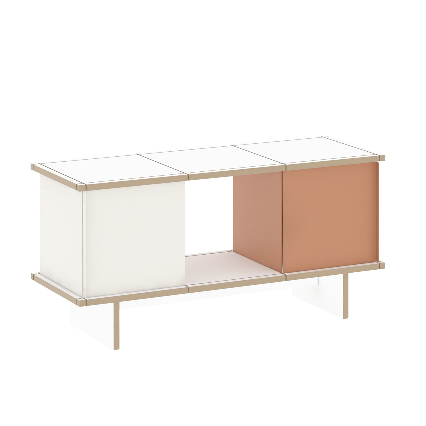 YU SIDEBOARD 3 series / MDF white