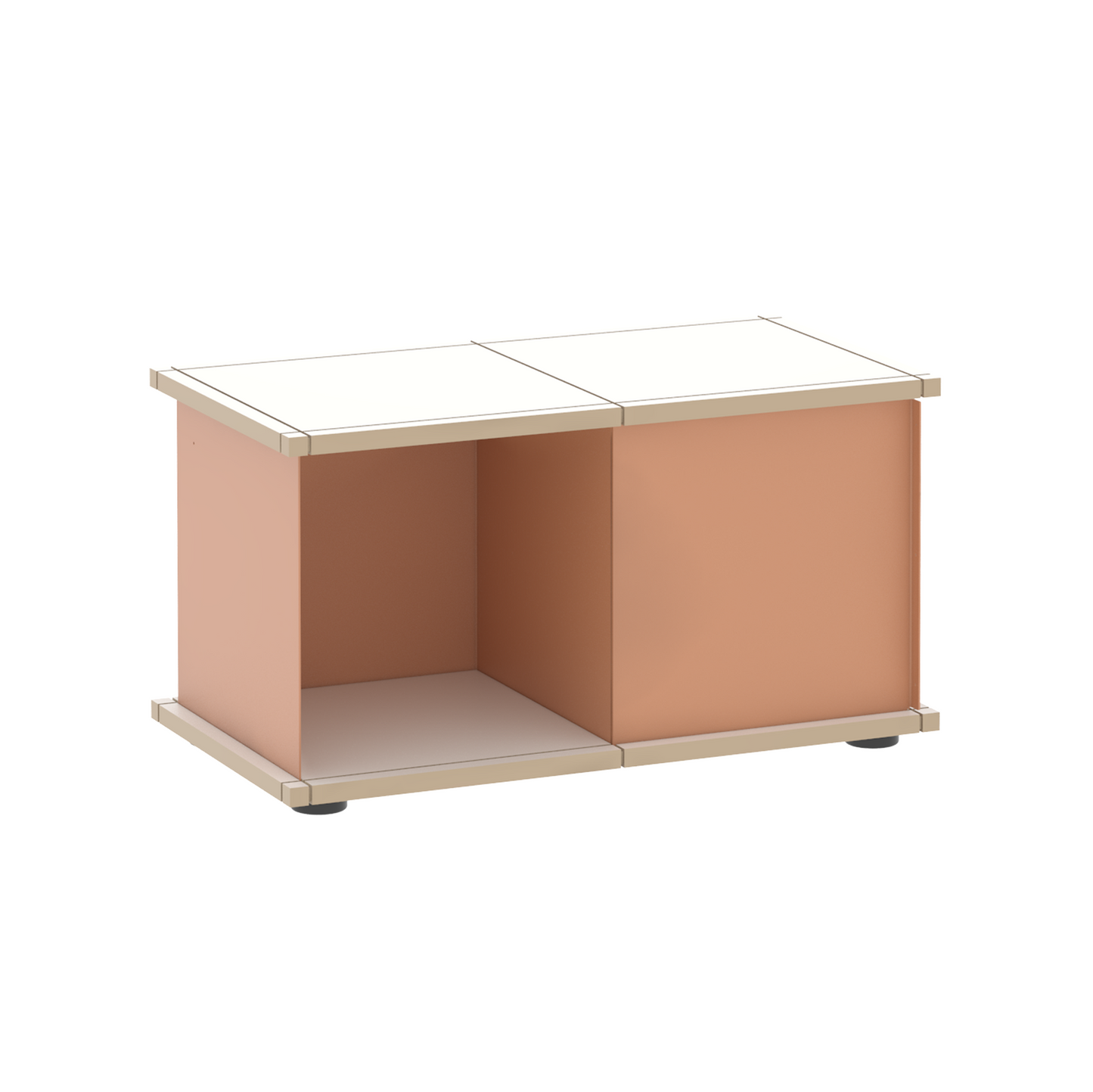 YU SHELF 2er / MDF weiß
