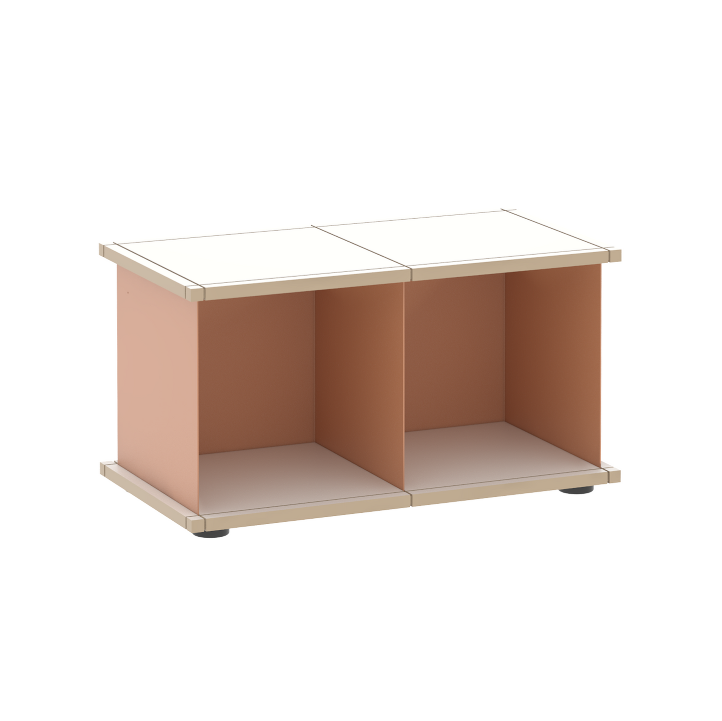 YU SHELF 2er / MDF weiß
