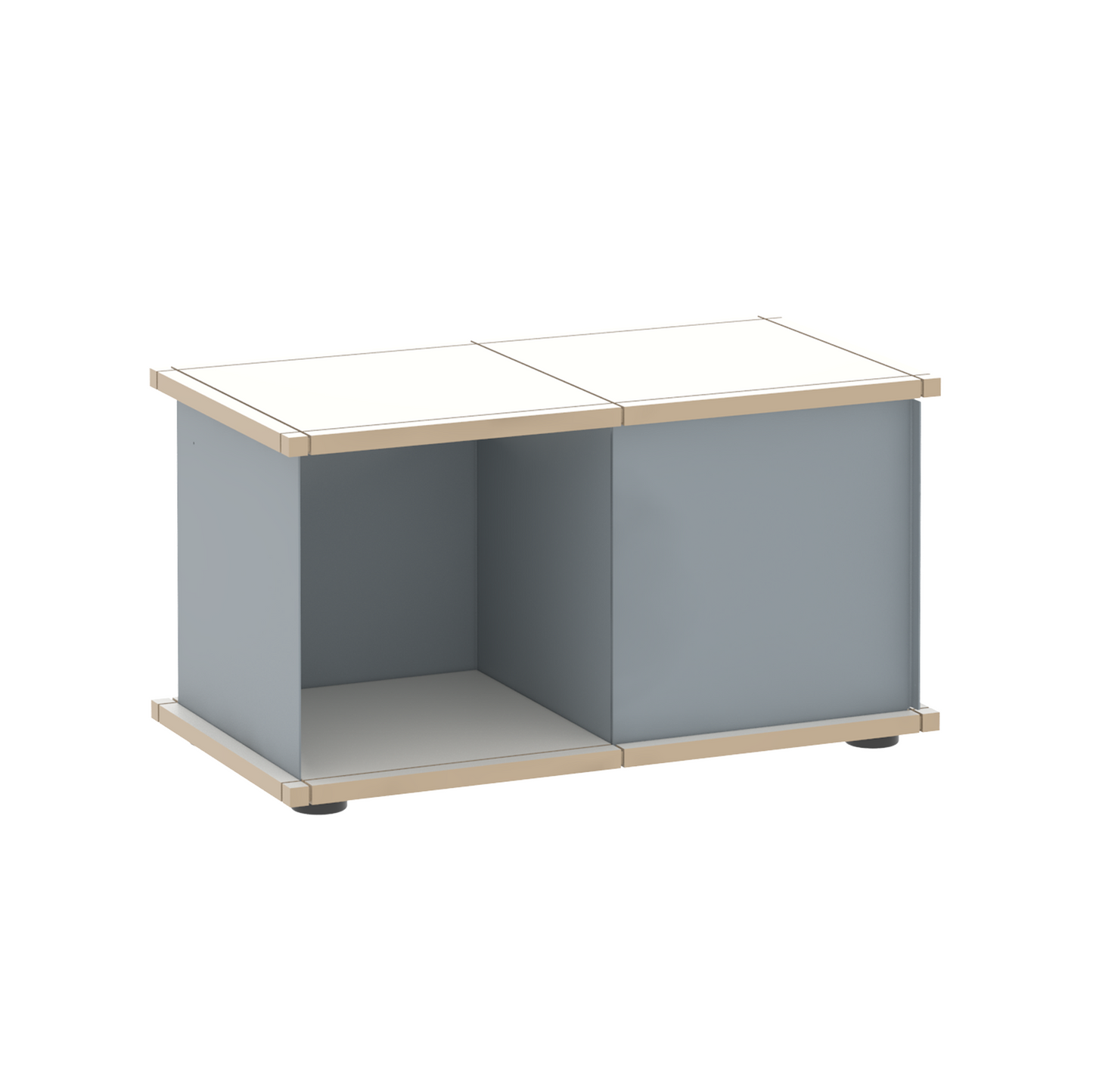 YU SHELF 2er / MDF weiß