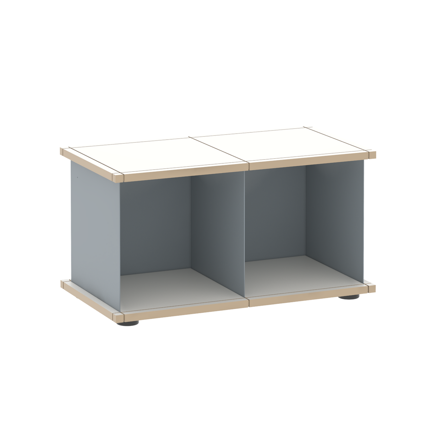 YU SHELF 2er / MDF weiß