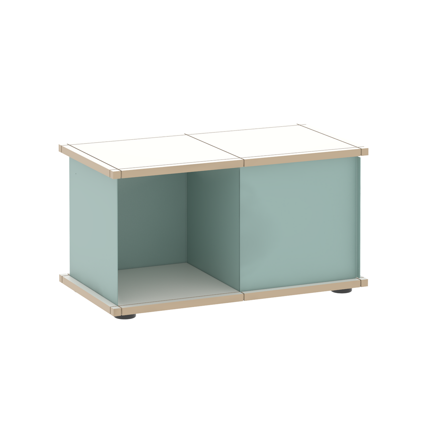 YU SHELF 2er / MDF weiß