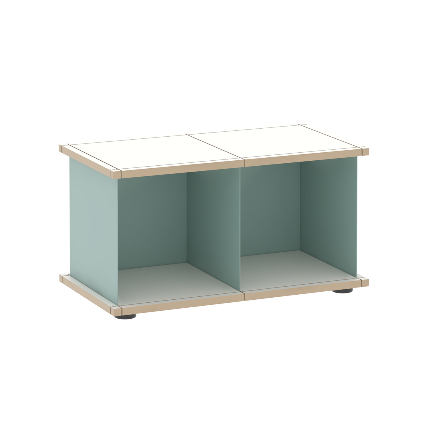 YU SHELF 2er / MDF weiß
