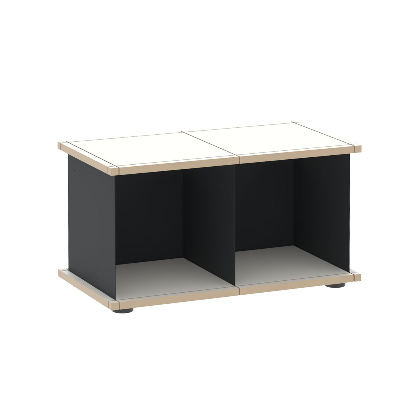 YU SHELF 2er / MDF weiß