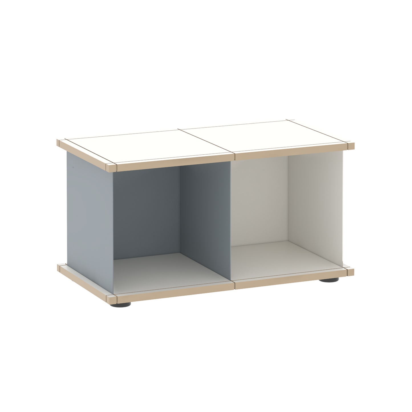 YU SHELF 2er / MDF weiß