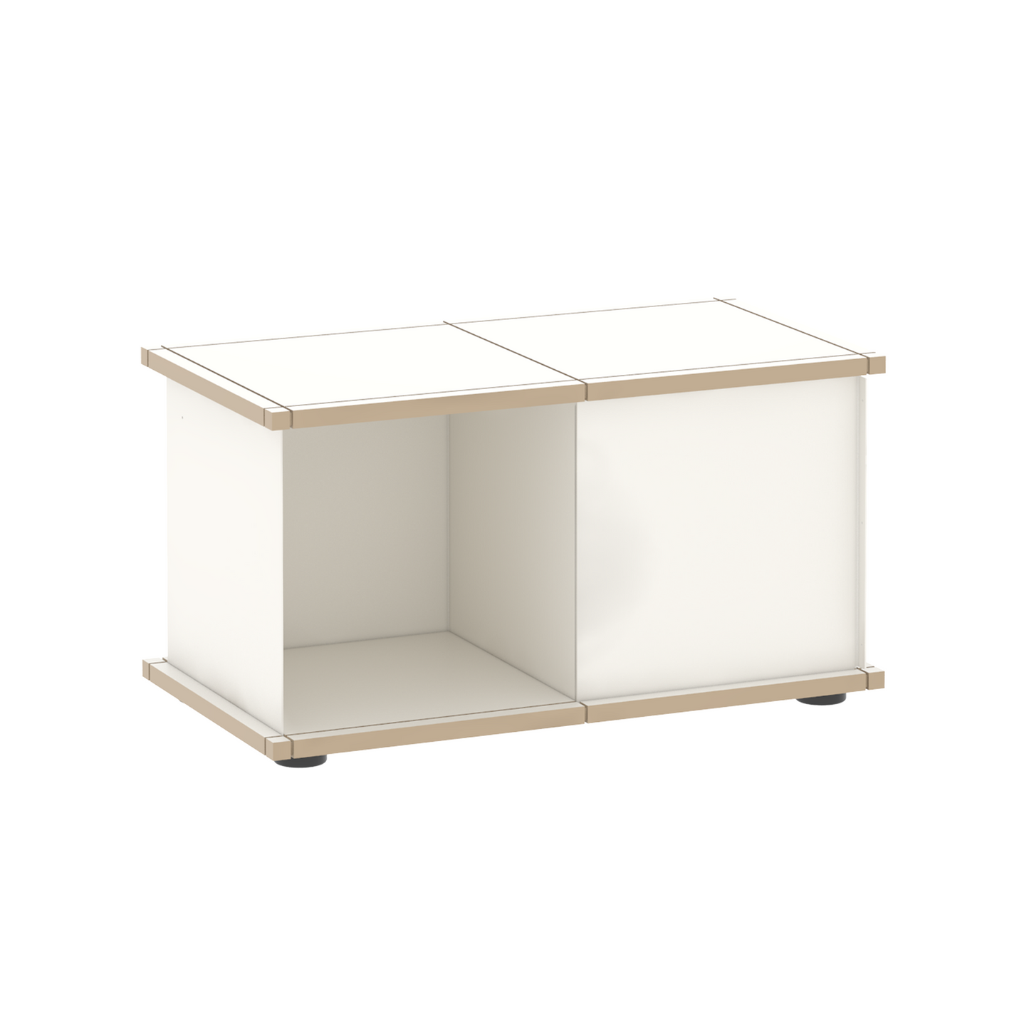 YU SHELF 2er / MDF weiß
