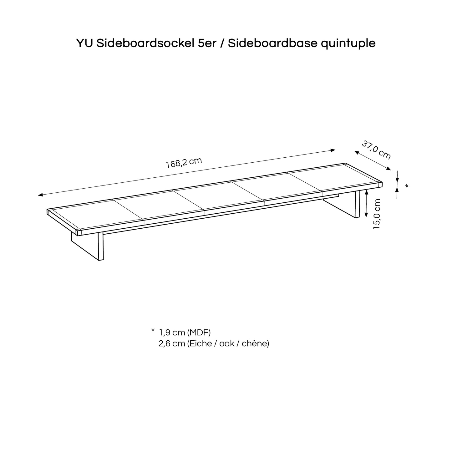 YU sideboard base / 3 series / 5 series