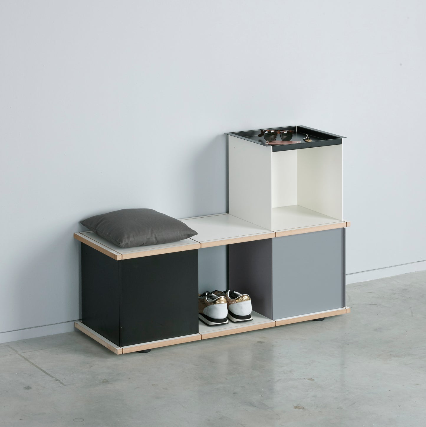 YU BENCH 3x1 / MDF white