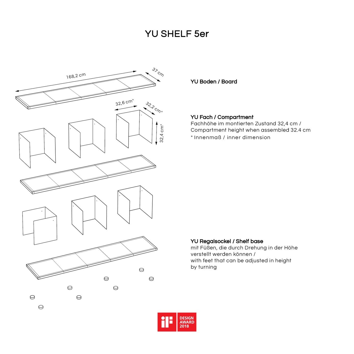YU SHELF 5 series / oak oiled