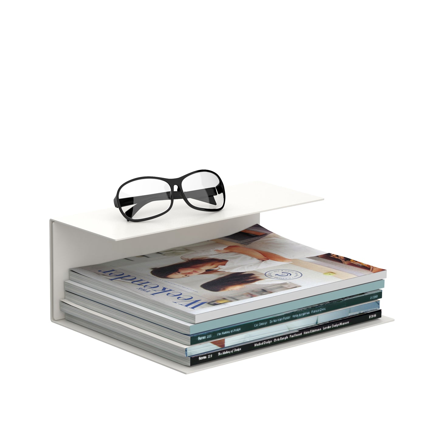 LEISE Design EL WALL – Die universelle Ablage EL als Version für die Wand. Für Bücher, Zeitschriften, Schallplatten und Bilder, genauso wie Pflanzen, Gewürze und Geschirr oder Handtücher, Tiegel und Tuben und natürlich die ganz besonderen Lieblingsobjekte finden exklusive Plätze in und auf EL WALL. Je nach gewünschter Verwendung kann das Wandregal mit der kurzen oder langen Ablagefläche nach oben ausgerichtet montiert werden.