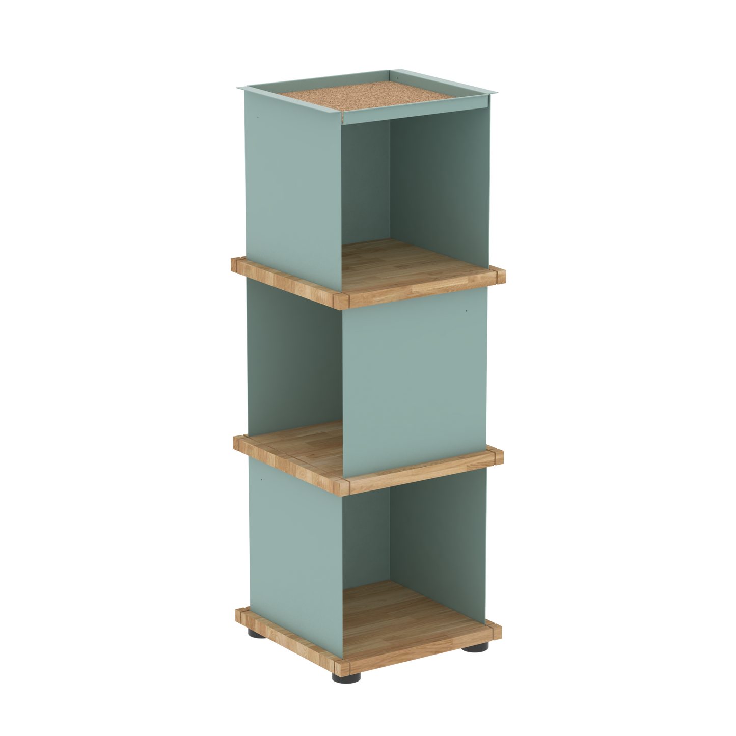 YU TRAY SHELF 1x3 – Ein schmales Regal mit besonderem Kopf. Denn beim oberen Abschluss handelt es sich um das vielseitige Tablett YU TRAY. Ein vielseitiges, universell verwendbares Regal, dass Raum und Ablagefläche auch an den kleinsten Orten schafft. Ideal für den Flur, das Homeoffice, die Küche, das Bad und überall, wo Stauraum benötigt wird.