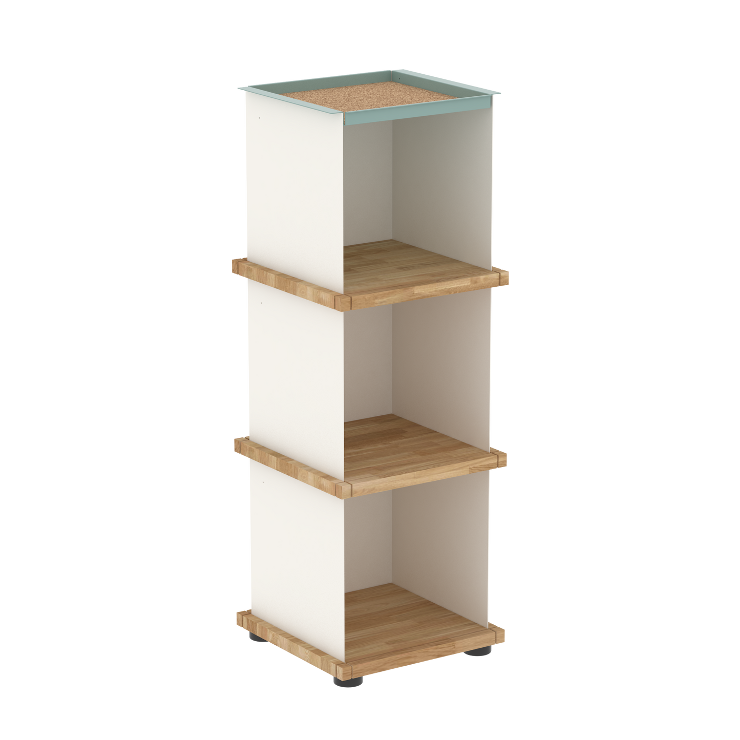 YU TRAY SHELF 1x3 – Ein schmales Regal mit besonderem Kopf. Denn beim oberen Abschluss handelt es sich um das vielseitige Tablett YU TRAY. Ein vielseitiges, universell verwendbares Regal, dass Raum und Ablagefläche auch an den kleinsten Orten schafft. Ideal für den Flur, das Homeoffice, die Küche, das Bad und überall, wo Stauraum benötigt wird.