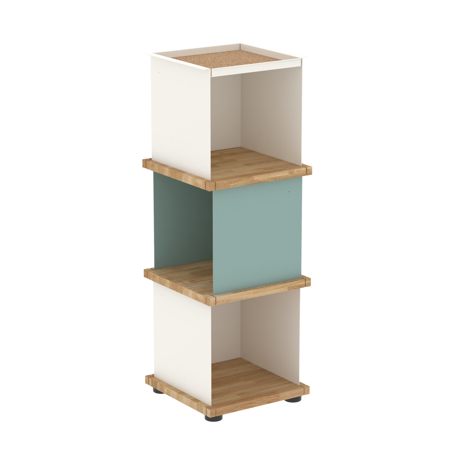 YU TRAY SHELF 1x3 – Ein schmales Regal mit besonderem Kopf. Denn beim oberen Abschluss handelt es sich um das vielseitige Tablett YU TRAY. Ein vielseitiges, universell verwendbares Regal, dass Raum und Ablagefläche auch an den kleinsten Orten schafft. Ideal für den Flur, das Homeoffice, die Küche, das Bad und überall, wo Stauraum benötigt wird.
