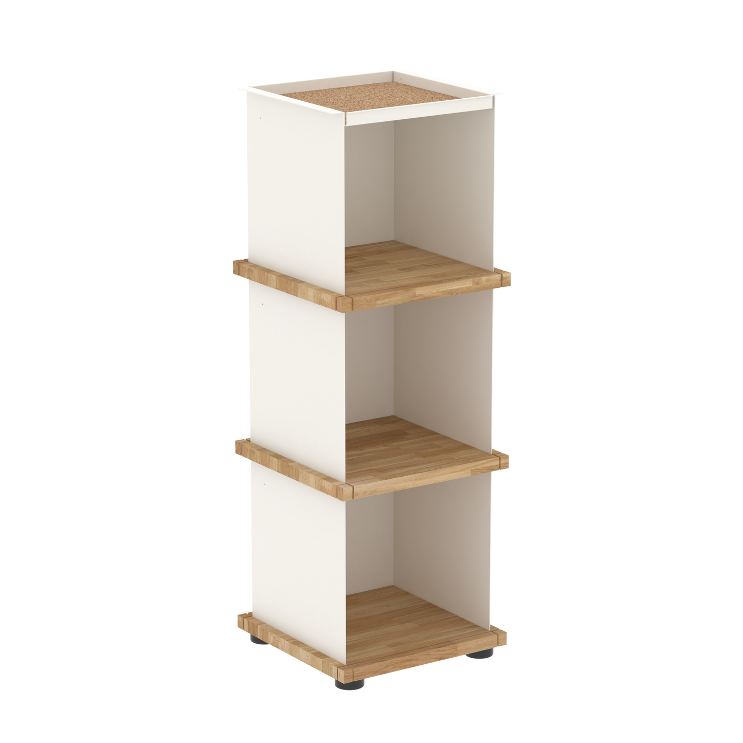 YU TRAY SHELF 1x3 – Ein schmales Regal mit besonderem Kopf. Denn beim oberen Abschluss handelt es sich um das vielseitige Tablett YU TRAY. Ein vielseitiges, universell verwendbares Regal, dass Raum und Ablagefläche auch an den kleinsten Orten schafft. Ideal für den Flur, das Homeoffice, die Küche, das Bad und überall, wo Stauraum benötigt wird.