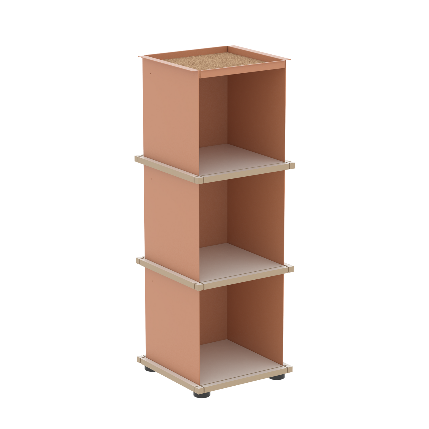 YU TRAY SHELF 1x3 – Ein schmales Regal mit besonderem Kopf. Denn beim oberen Abschluss handelt es sich um das vielseitige Tablett YU TRAY. Ein vielseitiges, universell verwendbares Regal, dass Raum und Ablagefläche auch an den kleinsten Orten schafft. Ideal für den Flur, das Homeoffice, die Küche, das Bad und überall, wo Stauraum benötigt wird.