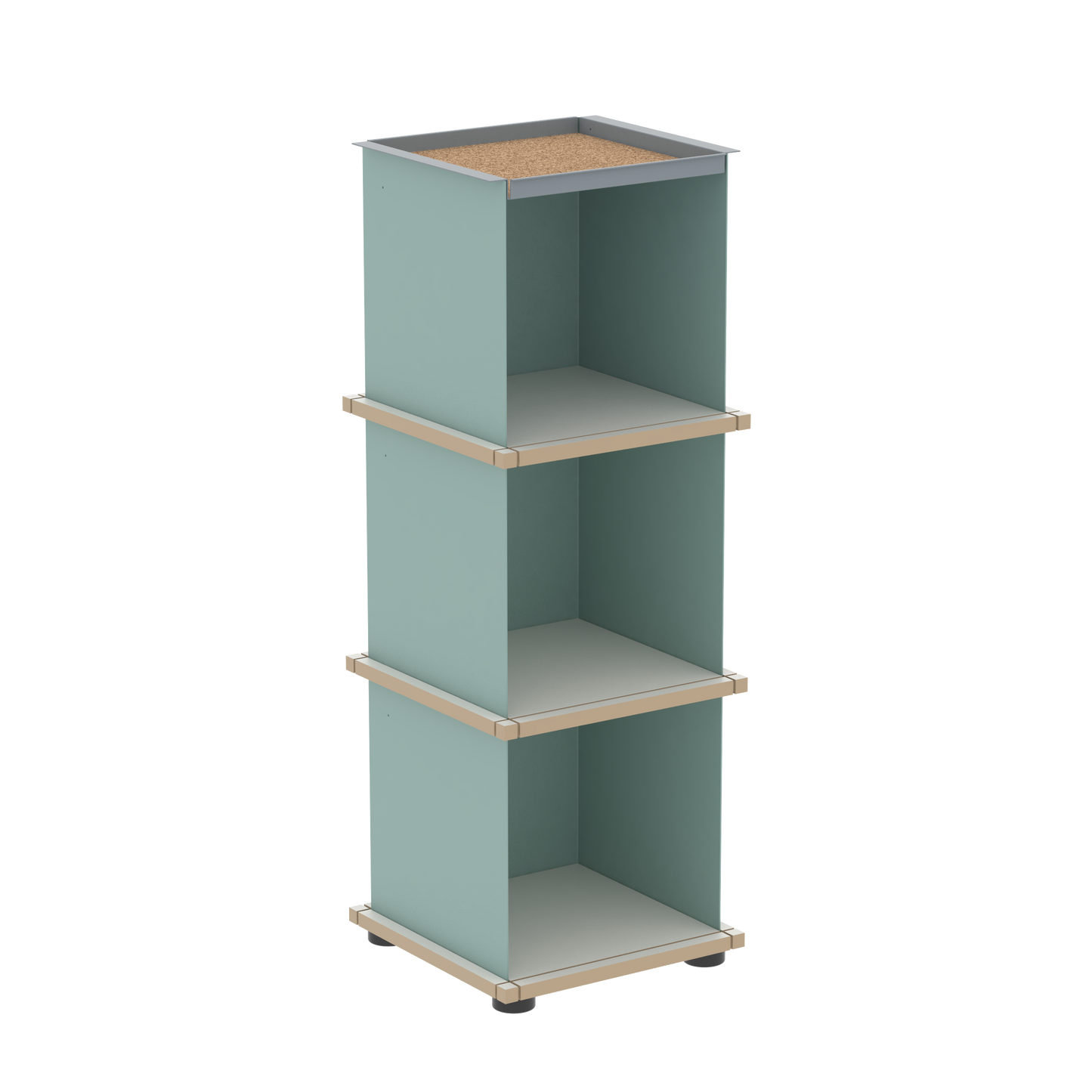 YU TRAY SHELF 1x3 – Ein schmales Regal mit besonderem Kopf. Denn beim oberen Abschluss handelt es sich um das vielseitige Tablett YU TRAY. Ein vielseitiges, universell verwendbares Regal, dass Raum und Ablagefläche auch an den kleinsten Orten schafft. Ideal für den Flur, das Homeoffice, die Küche, das Bad und überall, wo Stauraum benötigt wird.