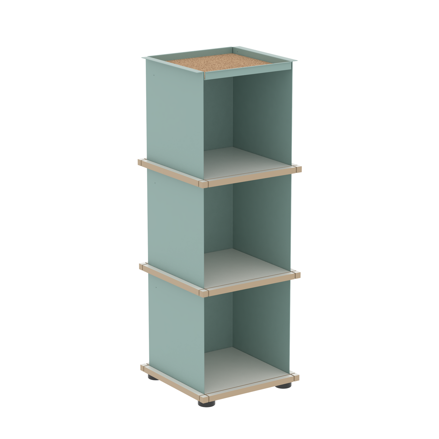 YU TRAY SHELF 1x3 – Ein schmales Regal mit besonderem Kopf. Denn beim oberen Abschluss handelt es sich um das vielseitige Tablett YU TRAY. Ein vielseitiges, universell verwendbares Regal, dass Raum und Ablagefläche auch an den kleinsten Orten schafft. Ideal für den Flur, das Homeoffice, die Küche, das Bad und überall, wo Stauraum benötigt wird.