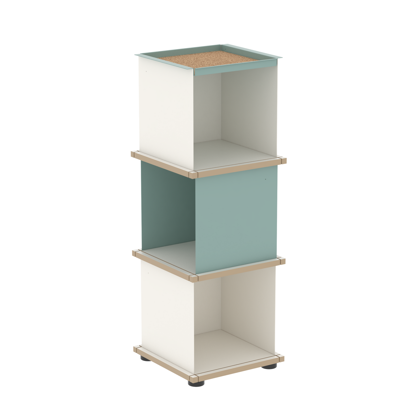 YU TRAY SHELF 1x3 – Ein schmales Regal mit besonderem Kopf. Denn beim oberen Abschluss handelt es sich um das vielseitige Tablett YU TRAY. Ein vielseitiges, universell verwendbares Regal, dass Raum und Ablagefläche auch an den kleinsten Orten schafft. Ideal für den Flur, das Homeoffice, die Küche, das Bad und überall, wo Stauraum benötigt wird.