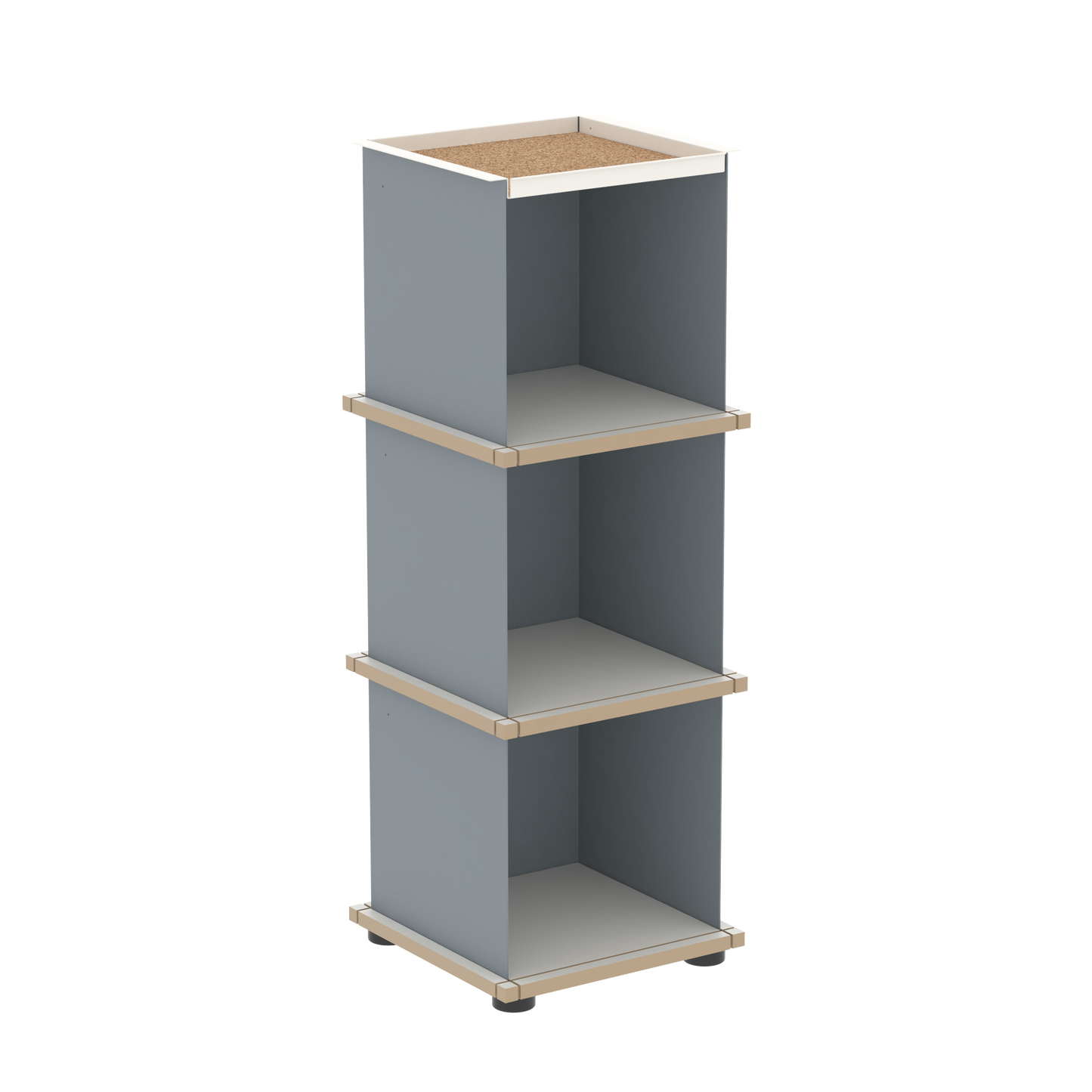 YU TRAY SHELF 1x3 – Ein schmales Regal mit besonderem Kopf. Denn beim oberen Abschluss handelt es sich um das vielseitige Tablett YU TRAY. Ein vielseitiges, universell verwendbares Regal, dass Raum und Ablagefläche auch an den kleinsten Orten schafft. Ideal für den Flur, das Homeoffice, die Küche, das Bad und überall, wo Stauraum benötigt wird.