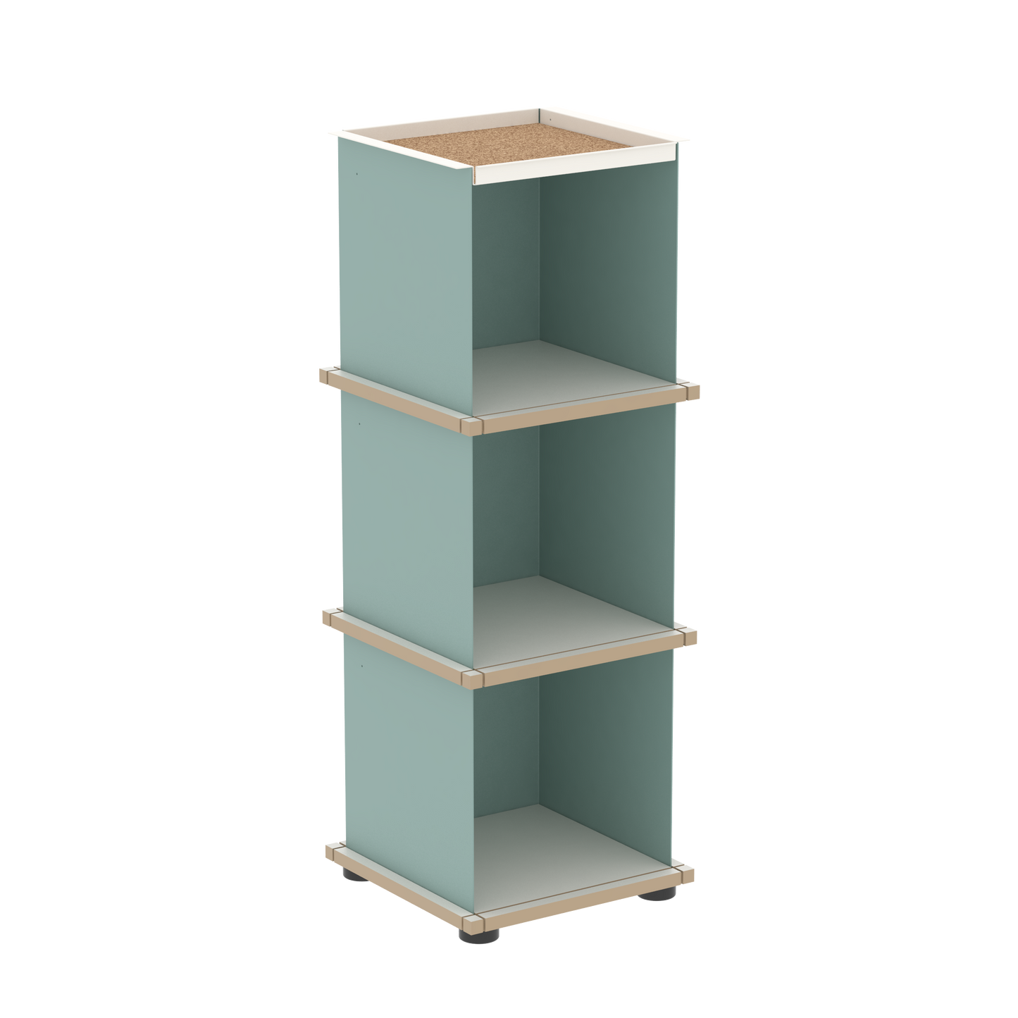 YU TRAY SHELF 1x3 – Ein schmales Regal mit besonderem Kopf. Denn beim oberen Abschluss handelt es sich um das vielseitige Tablett YU TRAY. Ein vielseitiges, universell verwendbares Regal, dass Raum und Ablagefläche auch an den kleinsten Orten schafft. Ideal für den Flur, das Homeoffice, die Küche, das Bad und überall, wo Stauraum benötigt wird.