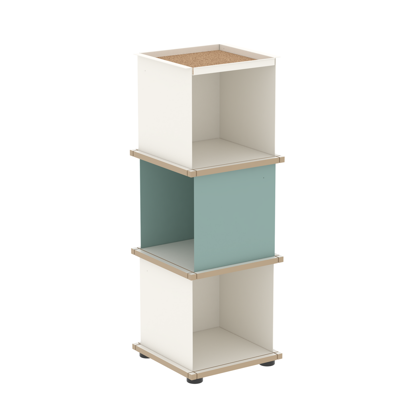 YU TRAY SHELF 1x3 – Ein schmales Regal mit besonderem Kopf. Denn beim oberen Abschluss handelt es sich um das vielseitige Tablett YU TRAY. Ein vielseitiges, universell verwendbares Regal, dass Raum und Ablagefläche auch an den kleinsten Orten schafft. Ideal für den Flur, das Homeoffice, die Küche, das Bad und überall, wo Stauraum benötigt wird.