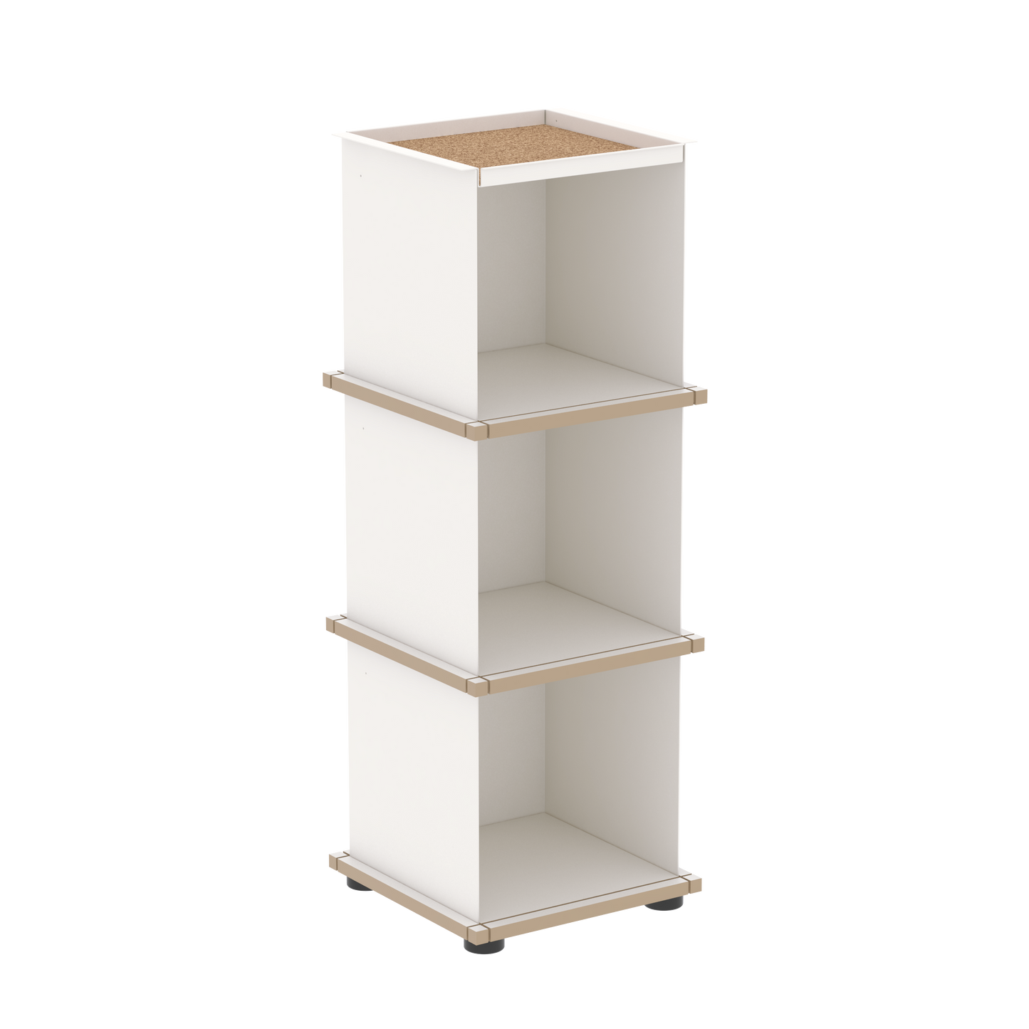 YU TRAY SHELF 1x3 – Ein schmales Regal mit besonderem Kopf. Denn beim oberen Abschluss handelt es sich um das vielseitige Tablett YU TRAY. Ein vielseitiges, universell verwendbares Regal, dass Raum und Ablagefläche auch an den kleinsten Orten schafft. Ideal für den Flur, das Homeoffice, die Küche, das Bad und überall, wo Stauraum benötigt wird.