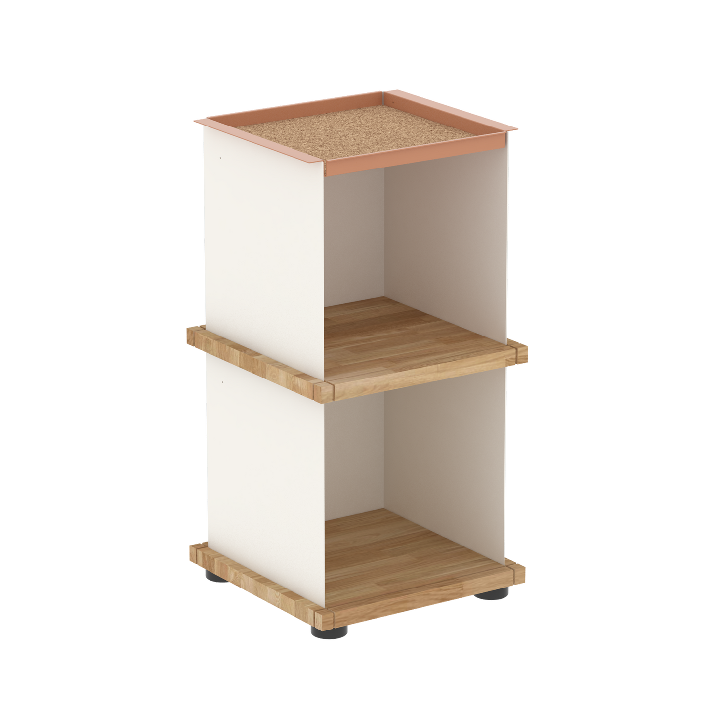 YU TRAY SHELF 1x2 – Beistelltisch und kleines Regal mit besonderem Kopf. Denn beim oberen Abschluss handelt es sich um das vielseitige Tablett YU TRAY. Ob als Beistelltisch, Nachttisch oder universelles Regal schafft YU TRAY SHELF 1x2 Raum und Ablagefläche auch an den kleinsten Orten. Ideal für den Flur, das Homeoffice, die Küche, das Bad und überall, wo Stauraum benötigt wird.