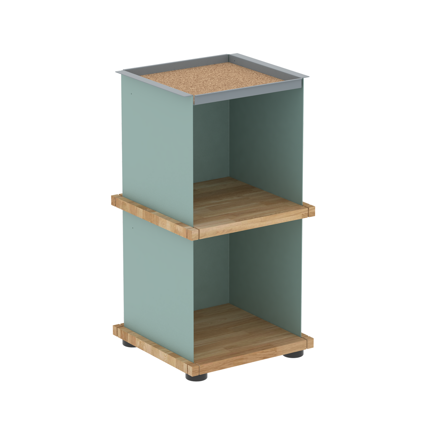 YU TRAY SHELF 1x2 – Beistelltisch und kleines Regal mit besonderem Kopf. Denn beim oberen Abschluss handelt es sich um das vielseitige Tablett YU TRAY. Ob als Beistelltisch, Nachttisch oder universelles Regal schafft YU TRAY SHELF 1x2 Raum und Ablagefläche auch an den kleinsten Orten. Ideal für den Flur, das Homeoffice, die Küche, das Bad und überall, wo Stauraum benötigt wird.