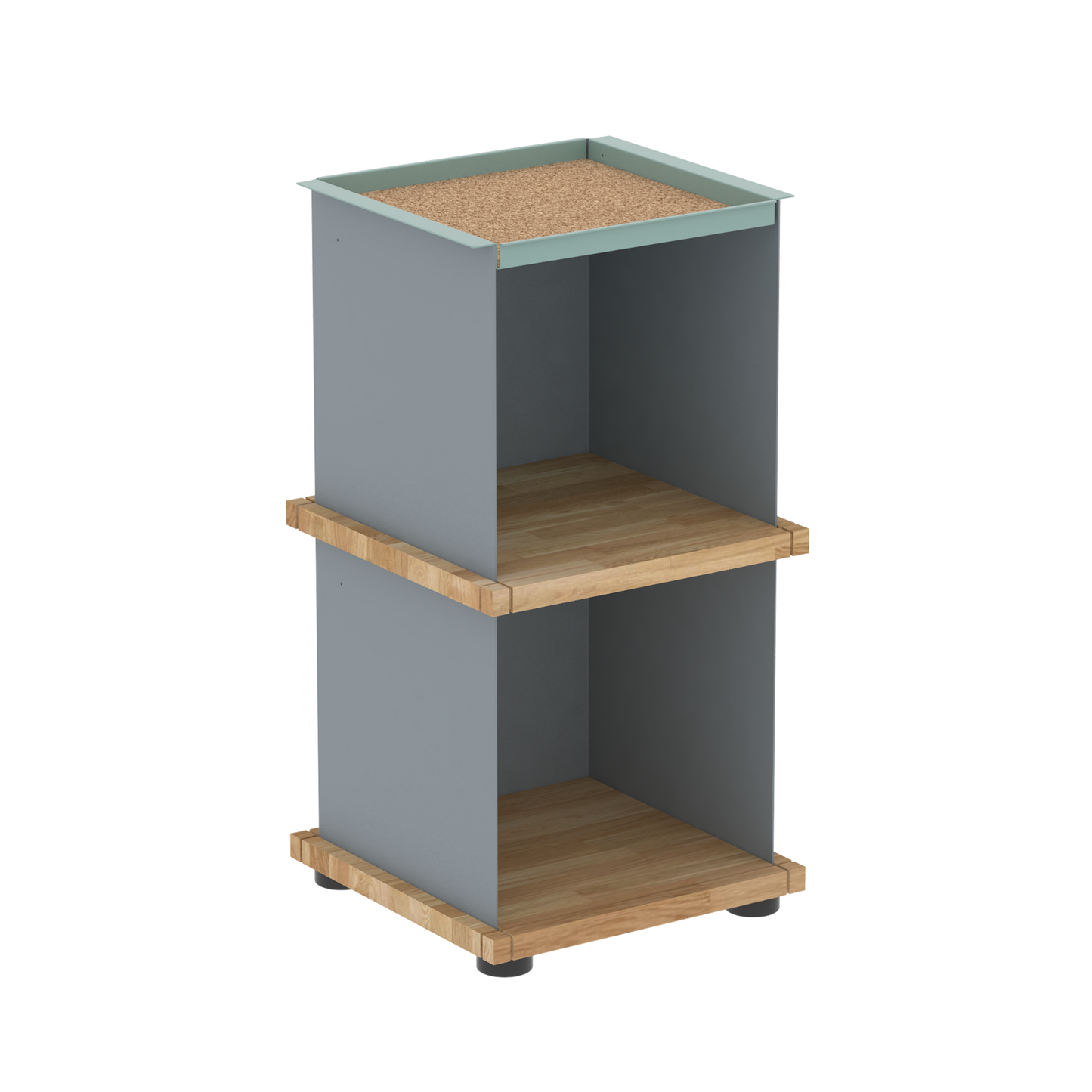 YU TRAY SHELF 1x2 – Beistelltisch und kleines Regal mit besonderem Kopf. Denn beim oberen Abschluss handelt es sich um das vielseitige Tablett YU TRAY. Ob als Beistelltisch, Nachttisch oder universelles Regal schafft YU TRAY SHELF 1x2 Raum und Ablagefläche auch an den kleinsten Orten. Ideal für den Flur, das Homeoffice, die Küche, das Bad und überall, wo Stauraum benötigt wird.