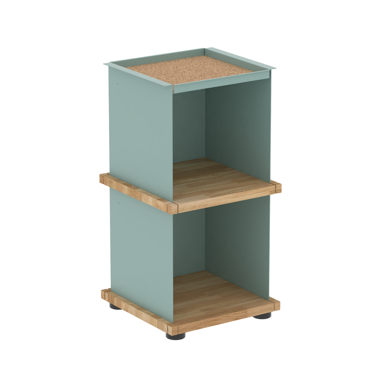 YU TRAY SHELF 1x2 – Beistelltisch und kleines Regal mit besonderem Kopf. Denn beim oberen Abschluss handelt es sich um das vielseitige Tablett YU TRAY. Ob als Beistelltisch, Nachttisch oder universelles Regal schafft YU TRAY SHELF 1x2 Raum und Ablagefläche auch an den kleinsten Orten. Ideal für den Flur, das Homeoffice, die Küche, das Bad und überall, wo Stauraum benötigt wird.
