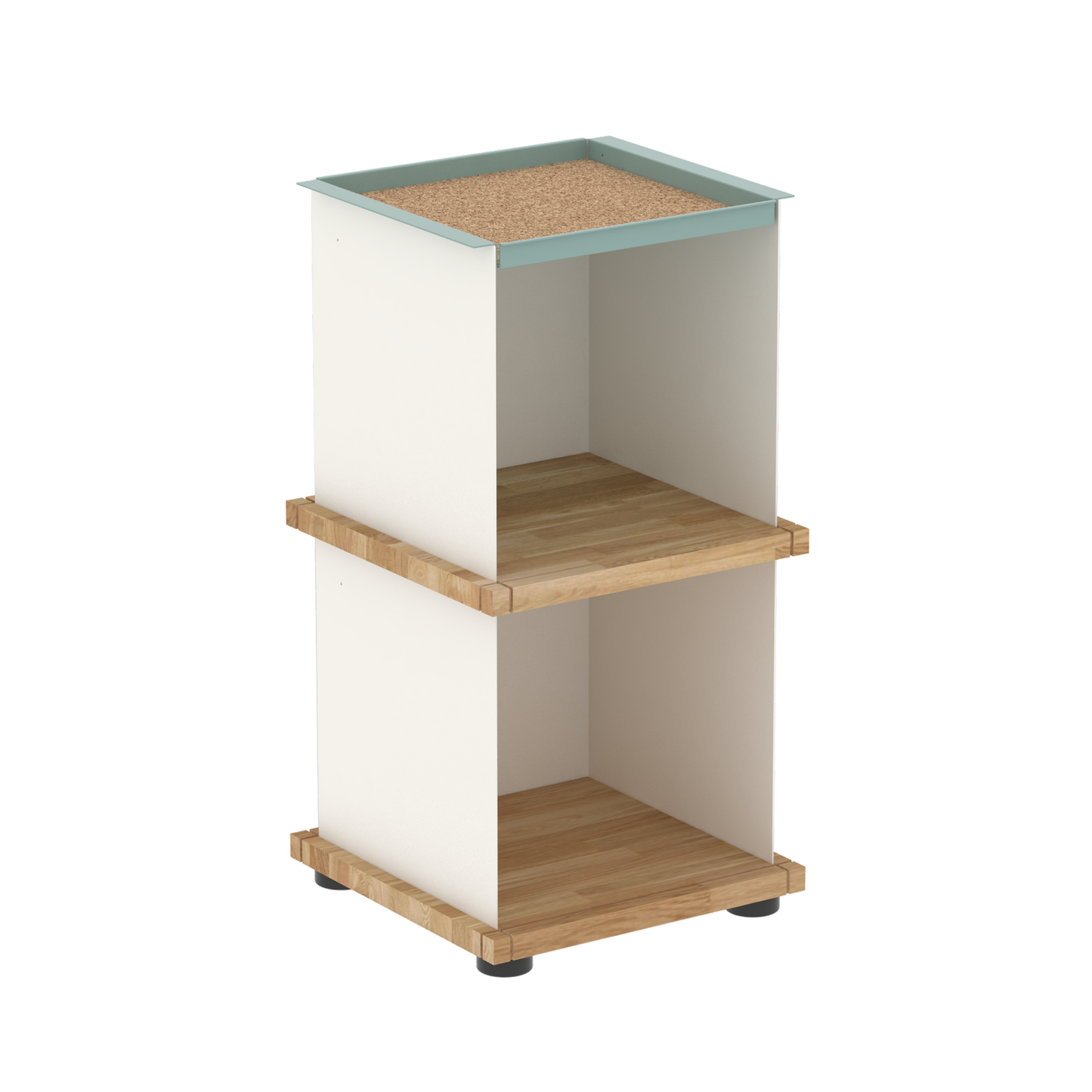 YU TRAY SHELF 1x2 – Beistelltisch und kleines Regal mit besonderem Kopf. Denn beim oberen Abschluss handelt es sich um das vielseitige Tablett YU TRAY. Ob als Beistelltisch, Nachttisch oder universelles Regal schafft YU TRAY SHELF 1x2 Raum und Ablagefläche auch an den kleinsten Orten. Ideal für den Flur, das Homeoffice, die Küche, das Bad und überall, wo Stauraum benötigt wird.