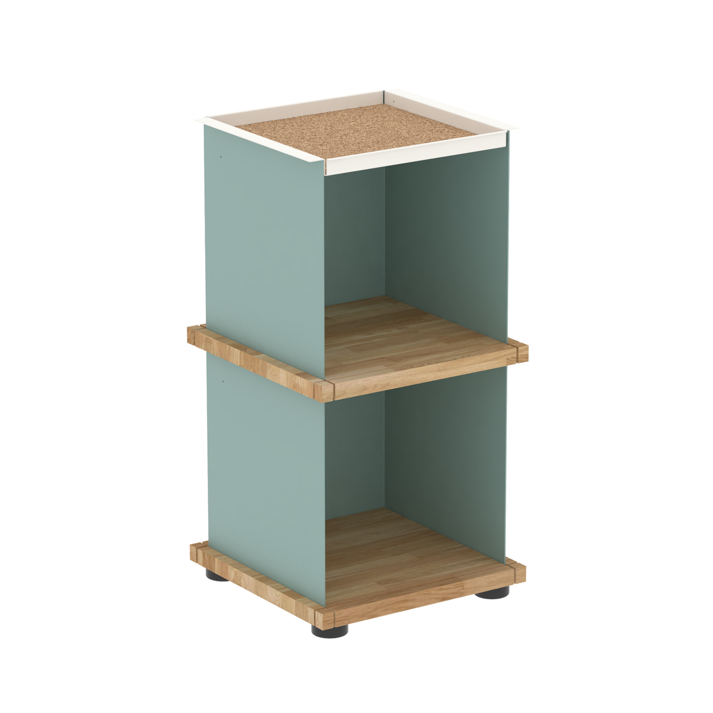 YU TRAY SHELF 1x2 – Beistelltisch und kleines Regal mit besonderem Kopf. Denn beim oberen Abschluss handelt es sich um das vielseitige Tablett YU TRAY. Ob als Beistelltisch, Nachttisch oder universelles Regal schafft YU TRAY SHELF 1x2 Raum und Ablagefläche auch an den kleinsten Orten. Ideal für den Flur, das Homeoffice, die Küche, das Bad und überall, wo Stauraum benötigt wird.