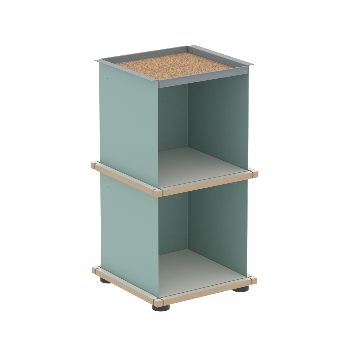 YU TRAY SHELF 1x2 – Beistelltisch und kleines Regal mit besonderem Kopf. Denn beim oberen Abschluss handelt es sich um das vielseitige Tablett YU TRAY. Ob als Beistelltisch, Nachttisch oder universelles Regal schafft YU TRAY SHELF 1x2 Raum und Ablagefläche auch an den kleinsten Orten. Ideal für den Flur, das Homeoffice, die Küche, das Bad und überall, wo Stauraum benötigt wird.