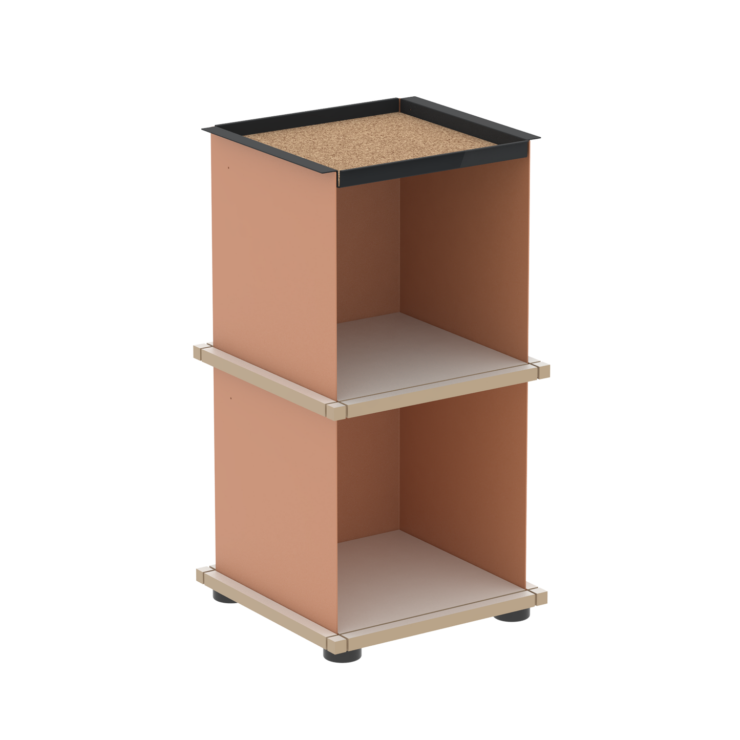 YU TRAY SHELF 1x2 – Beistelltisch und kleines Regal mit besonderem Kopf. Denn beim oberen Abschluss handelt es sich um das vielseitige Tablett YU TRAY. Ob als Beistelltisch, Nachttisch oder universelles Regal schafft YU TRAY SHELF 1x2 Raum und Ablagefläche auch an den kleinsten Orten. Ideal für den Flur, das Homeoffice, die Küche, das Bad und überall, wo Stauraum benötigt wird.