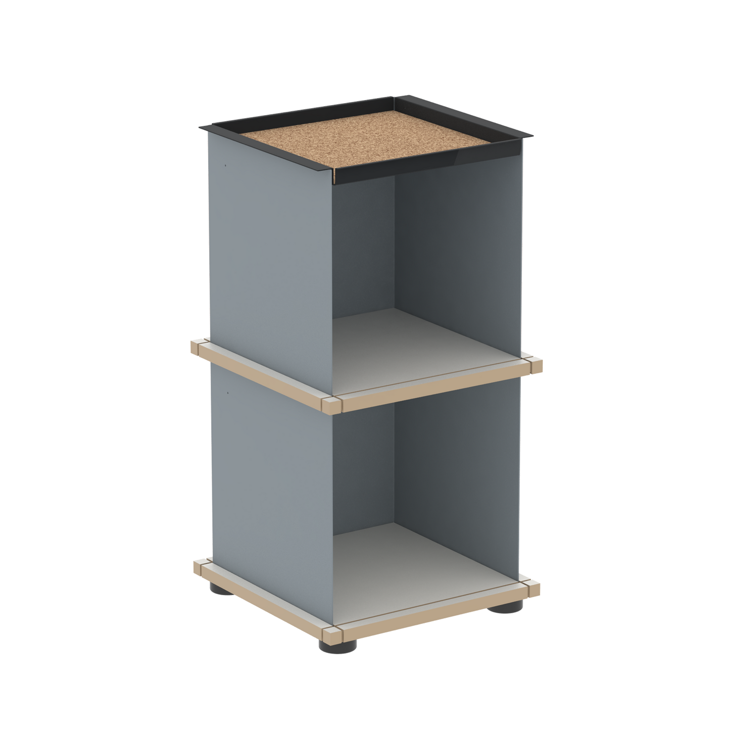 YU TRAY SHELF 1x2 – Beistelltisch und kleines Regal mit besonderem Kopf. Denn beim oberen Abschluss handelt es sich um das vielseitige Tablett YU TRAY. Ob als Beistelltisch, Nachttisch oder universelles Regal schafft YU TRAY SHELF 1x2 Raum und Ablagefläche auch an den kleinsten Orten. Ideal für den Flur, das Homeoffice, die Küche, das Bad und überall, wo Stauraum benötigt wird.