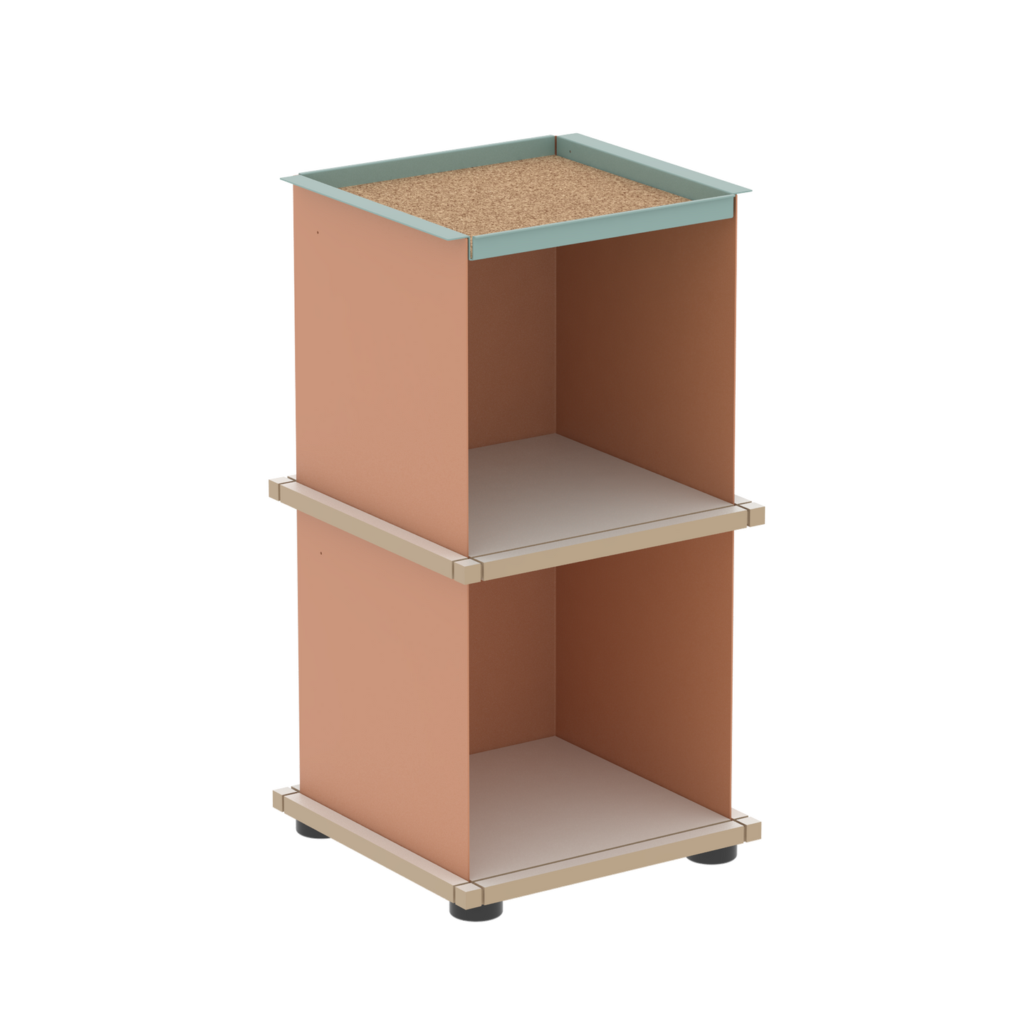 YU TRAY SHELF 1x2 – Beistelltisch und kleines Regal mit besonderem Kopf. Denn beim oberen Abschluss handelt es sich um das vielseitige Tablett YU TRAY. Ob als Beistelltisch, Nachttisch oder universelles Regal schafft YU TRAY SHELF 1x2 Raum und Ablagefläche auch an den kleinsten Orten. Ideal für den Flur, das Homeoffice, die Küche, das Bad und überall, wo Stauraum benötigt wird.