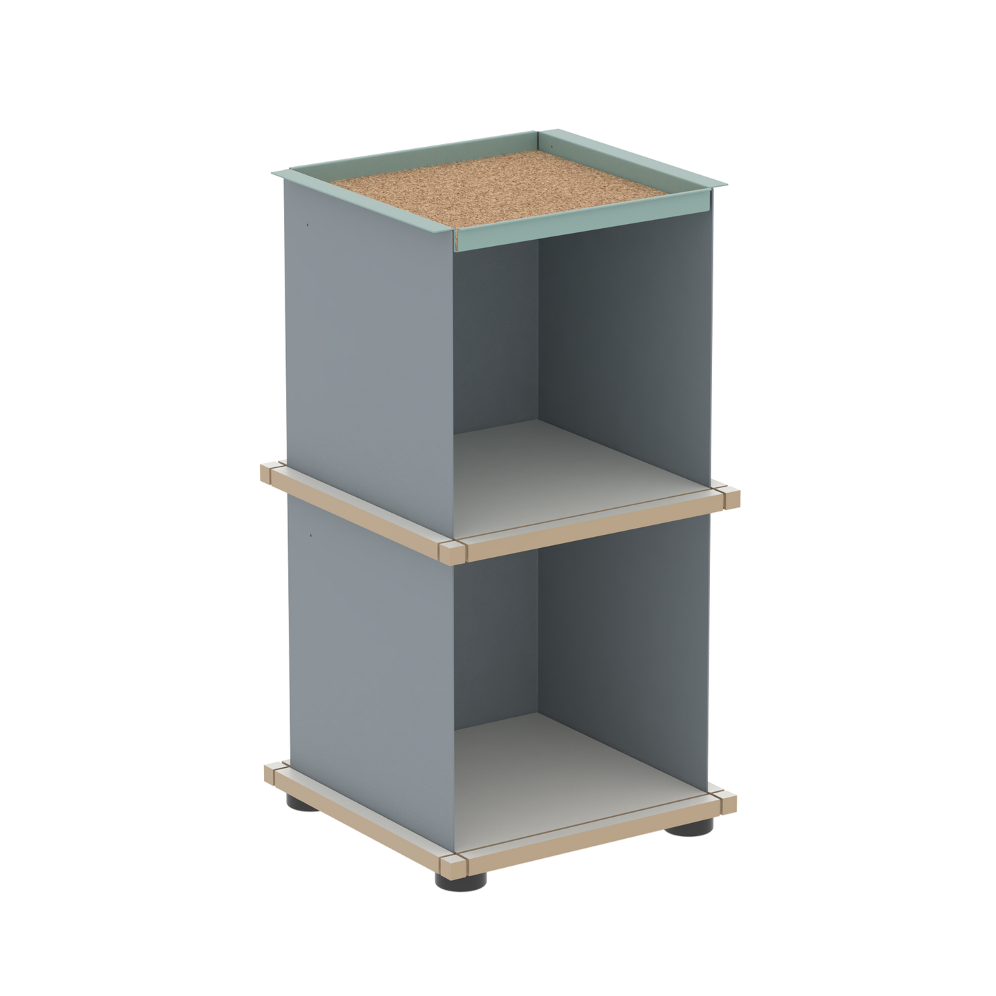 YU TRAY SHELF 1x2 – Beistelltisch und kleines Regal mit besonderem Kopf. Denn beim oberen Abschluss handelt es sich um das vielseitige Tablett YU TRAY. Ob als Beistelltisch, Nachttisch oder universelles Regal schafft YU TRAY SHELF 1x2 Raum und Ablagefläche auch an den kleinsten Orten. Ideal für den Flur, das Homeoffice, die Küche, das Bad und überall, wo Stauraum benötigt wird.