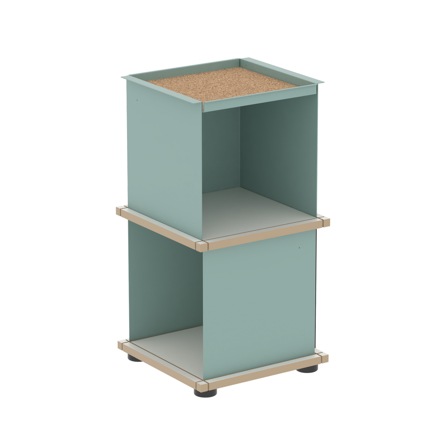 YU TRAY SHELF 1x2 – Beistelltisch und kleines Regal mit besonderem Kopf. Denn beim oberen Abschluss handelt es sich um das vielseitige Tablett YU TRAY. Ob als Beistelltisch, Nachttisch oder universelles Regal schafft YU TRAY SHELF 1x2 Raum und Ablagefläche auch an den kleinsten Orten. Ideal für den Flur, das Homeoffice, die Küche, das Bad und überall, wo Stauraum benötigt wird.