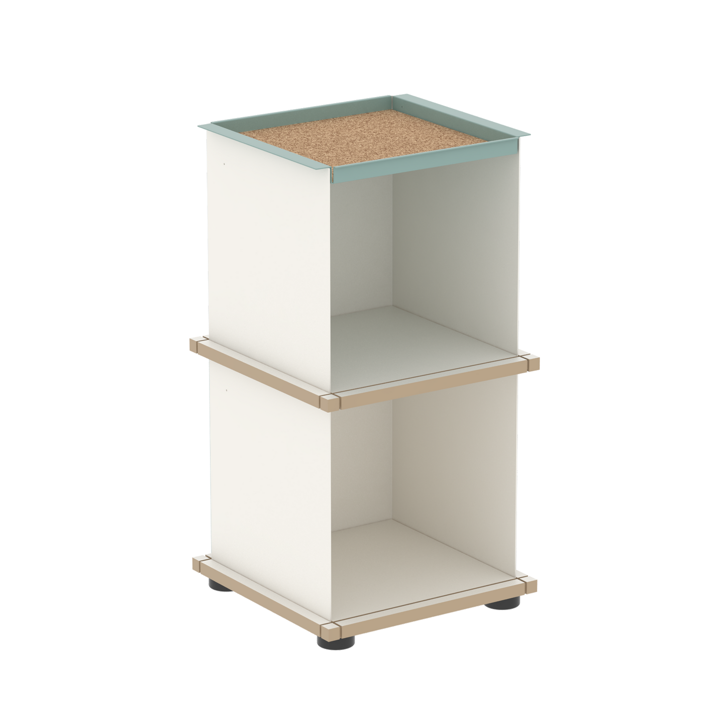 YU TRAY SHELF 1x2 – Beistelltisch und kleines Regal mit besonderem Kopf. Denn beim oberen Abschluss handelt es sich um das vielseitige Tablett YU TRAY. Ob als Beistelltisch, Nachttisch oder universelles Regal schafft YU TRAY SHELF 1x2 Raum und Ablagefläche auch an den kleinsten Orten. Ideal für den Flur, das Homeoffice, die Küche, das Bad und überall, wo Stauraum benötigt wird.