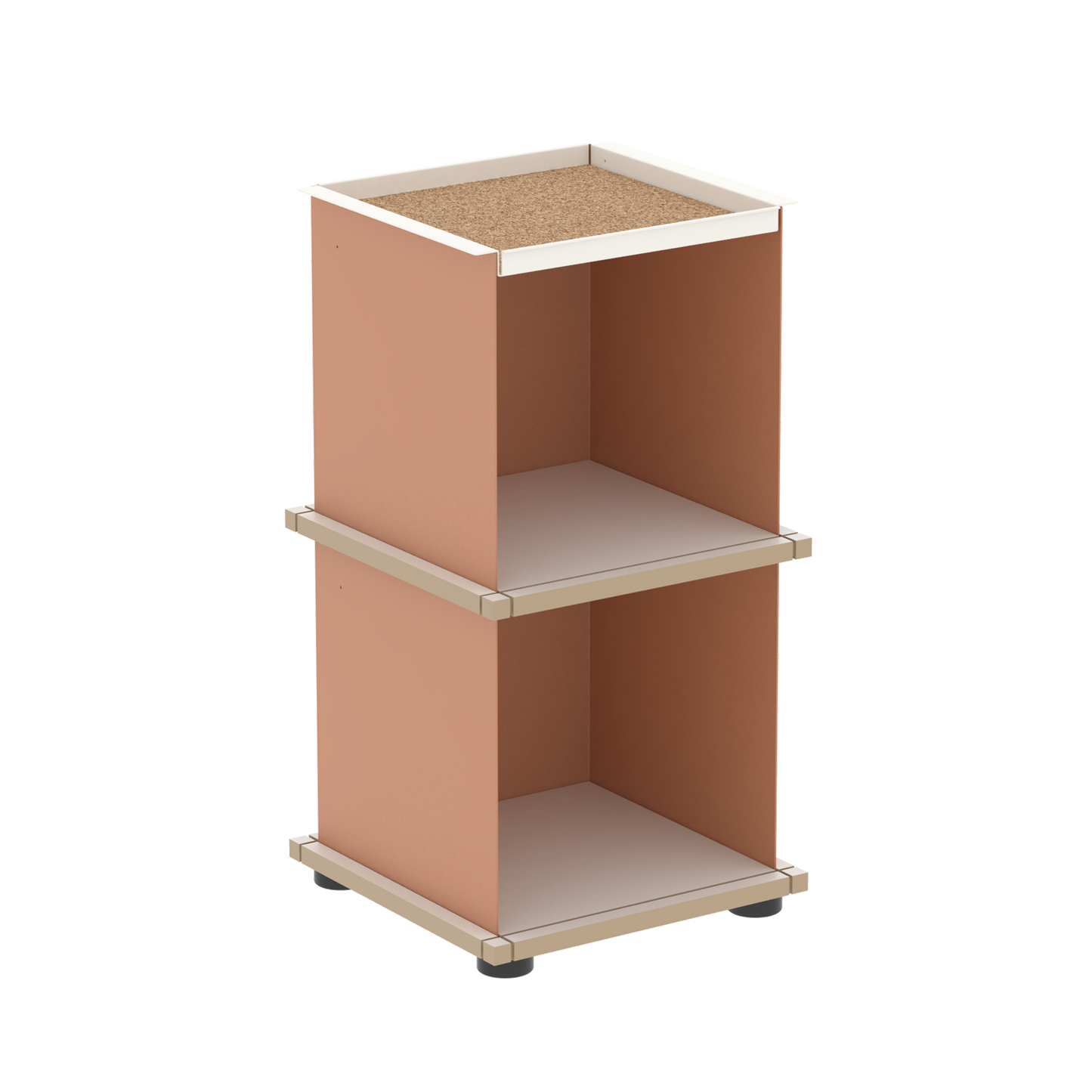 YU TRAY SHELF 1x2 – Beistelltisch und kleines Regal mit besonderem Kopf. Denn beim oberen Abschluss handelt es sich um das vielseitige Tablett YU TRAY. Ob als Beistelltisch, Nachttisch oder universelles Regal schafft YU TRAY SHELF 1x2 Raum und Ablagefläche auch an den kleinsten Orten. Ideal für den Flur, das Homeoffice, die Küche, das Bad und überall, wo Stauraum benötigt wird.