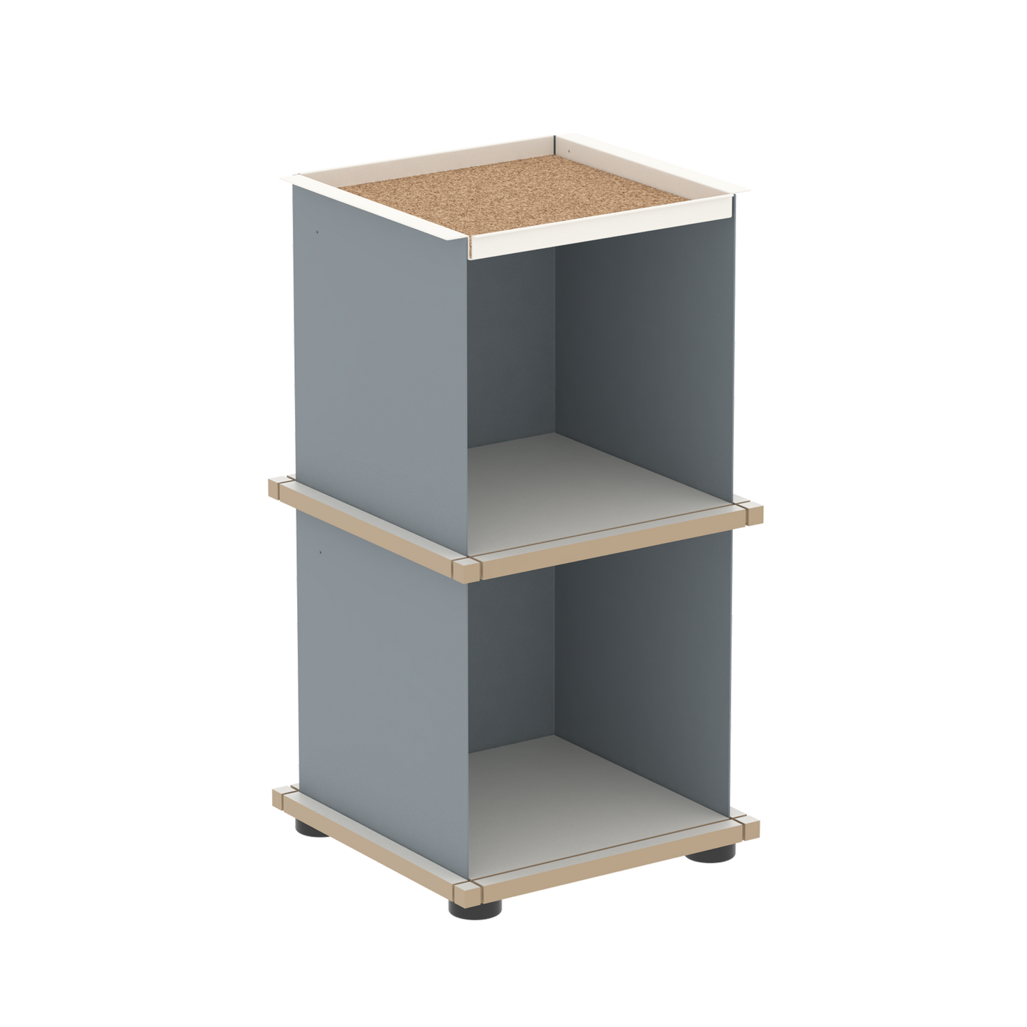 YU TRAY SHELF 1x2 – Beistelltisch und kleines Regal mit besonderem Kopf. Denn beim oberen Abschluss handelt es sich um das vielseitige Tablett YU TRAY. Ob als Beistelltisch, Nachttisch oder universelles Regal schafft YU TRAY SHELF 1x2 Raum und Ablagefläche auch an den kleinsten Orten. Ideal für den Flur, das Homeoffice, die Küche, das Bad und überall, wo Stauraum benötigt wird.